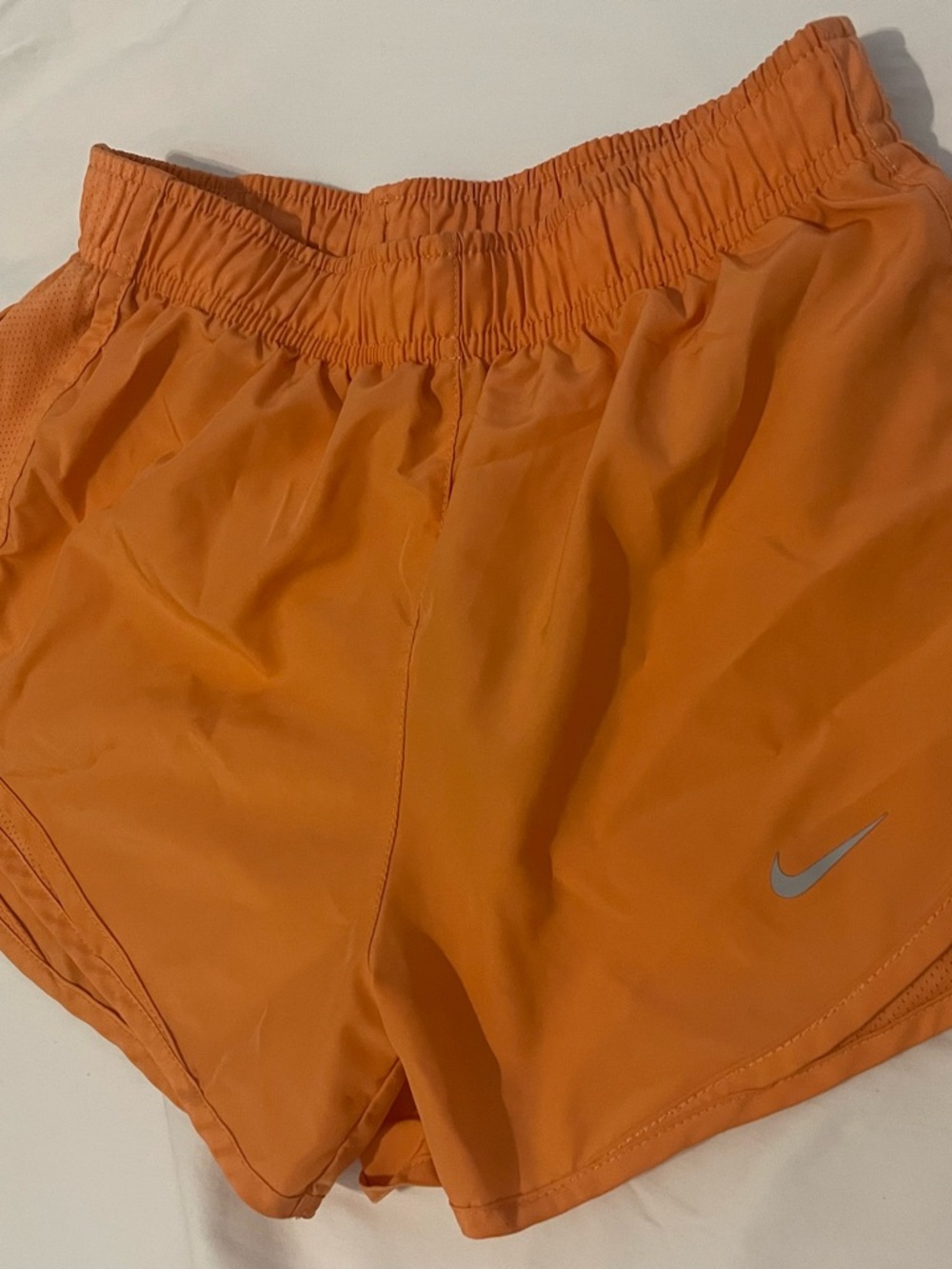 Nike Orange Dri-FIT Athletic Shorts with Swoosh